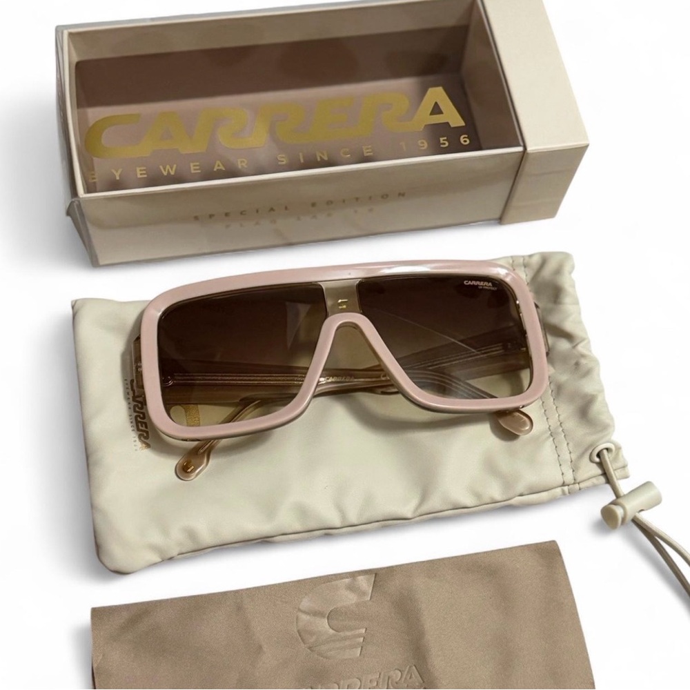 NEW CARRERA FLAGLAB 14 BEIGE BROWN GRADIENT AUTHENTIC SUNGLASSES